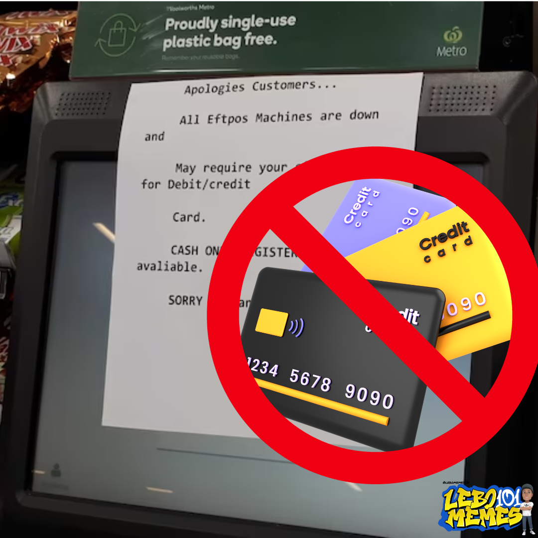 Woolworths nation-wide eftpos systems are down. Cash is King