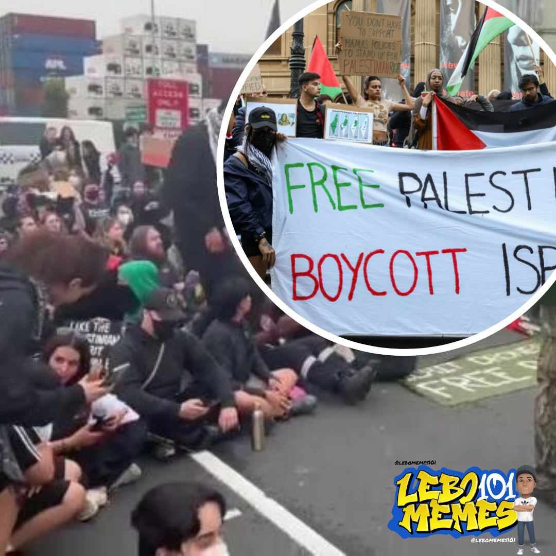 Protesters send trucks back at port Melbourne protesting against Israeli Shipping Companies